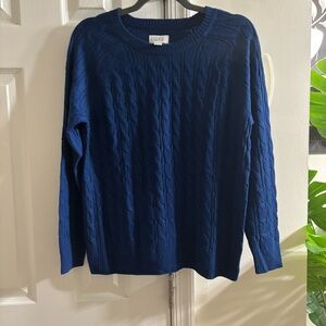 Croft & Barrow Navy Cable Knit Sweater
